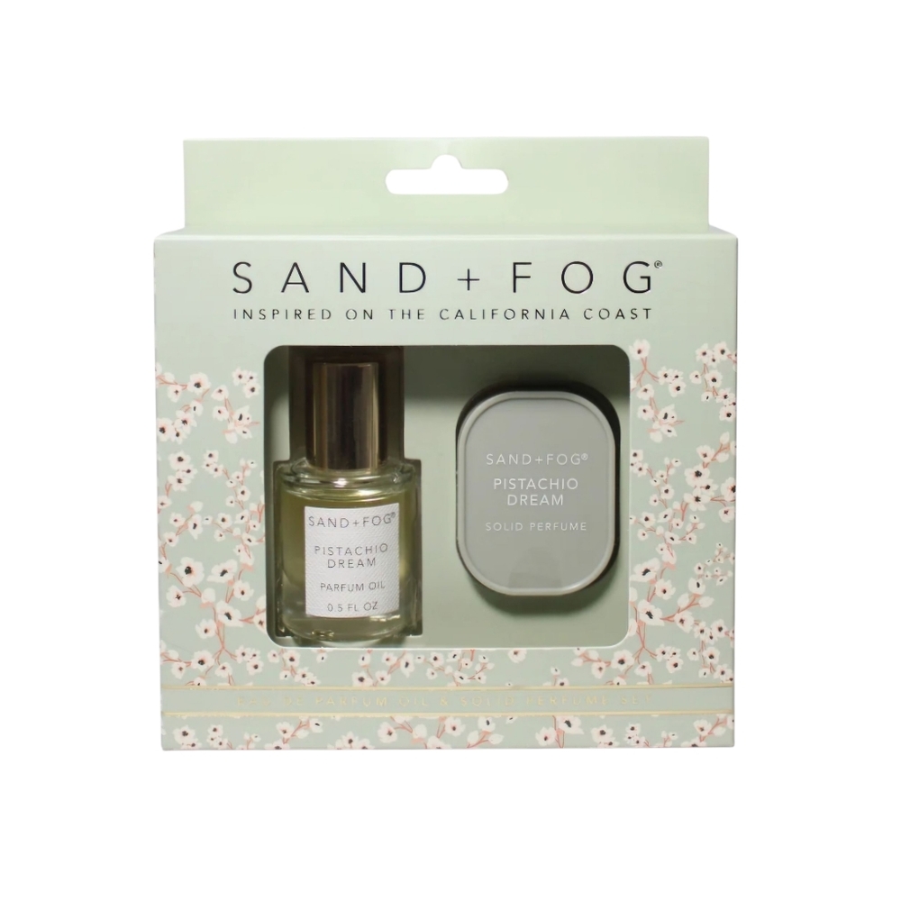 Sand + Fog Pistachio Dream Parfum Oil Rollerball and Solid Perfume Set